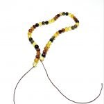 Multicolor round amber strand 8mm