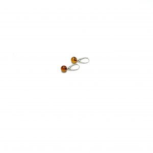 Baltijos gintaro auskarai 8mm Sidabras 925, Baltic amber earrings 8mm Sterling silver