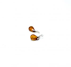Klasikinio stiliaus kabantys gintaro auskarai Sidabras 925, Classic style dangle amber earrings Sterling silver