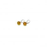 Gryno Baltijos gintaro kabantys auskarai 11mm Sidabras 925,Pure Baltic amber earrings 11mm Sterling silver