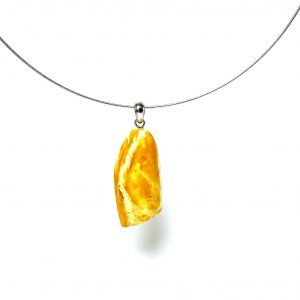 Senovinis geltonai balto gintaro pakabukas Sidabras 925, Antique yellow white amber pendant Sterling silver