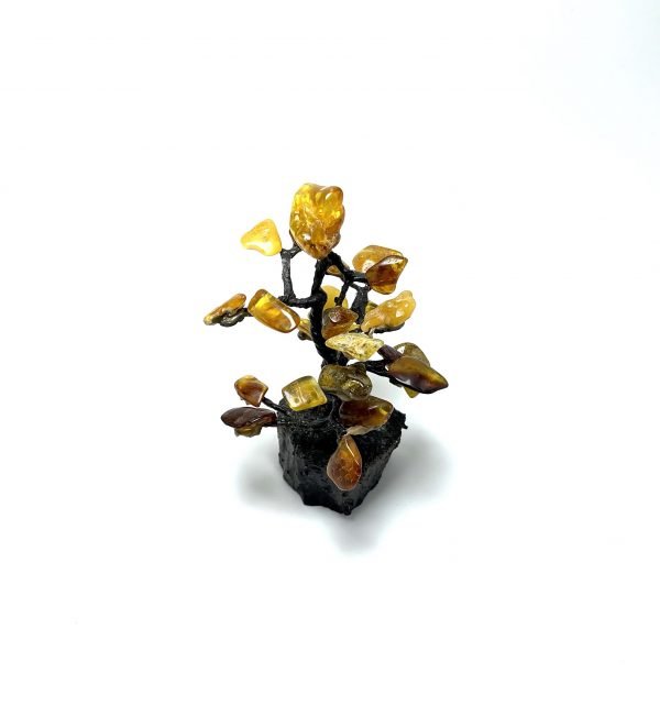 Gintaro medis 9 cm, Handmande amber tree 9cm