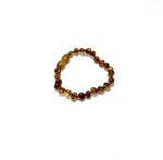 Baby amber bracelet - cognac baroque beads, Vaikiška gintaro apyrankė -konjako baroko formos šaratėliai