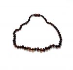 Vaikiški gintaro karoliai-vyšniniai baroko formos šaratėliai,Baby amber necklace-cherry baroque beads