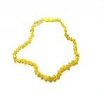 Vaikiški gintaro karoliai - geltoni baroko formos šaratėliai,Baby amber necklace - milky baroque beads