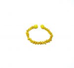 Vaikiška gintaro apyrankė - geltoni baroko formos šaratėliai,Baby amber bracelet - milky baroque beads