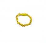 Vaikiška gintaro apyrankė - geltoni baroko formos šaratėliai,Baby amber bracelet - milky baroque beads