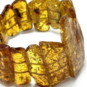 Gryno gintaro šiltų atspalvių apyrankė,Pure amber bracelet with warm shades