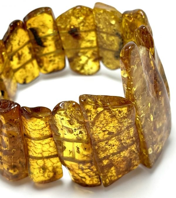 Gryno gintaro šiltų atspalvių apyrankė,Pure amber bracelet with warm shades