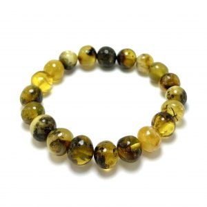 Gryno gintaro baroko formos apyrankė,Pure amber baroque beads stretch bracelet