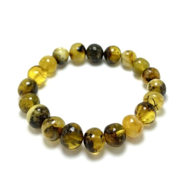 Gryno gintaro baroko formos apyrankė,Pure amber baroque beads stretch bracelet