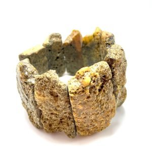 Natūralaus gintaro apyrankė su žieve,Natural amber bracelet with cortex