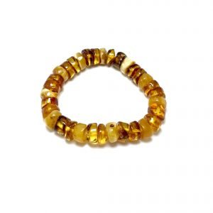 Natural color amber tablets stretch bracelet,Natūralaus gintaro tablečių apyrankė