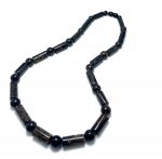 Vyriški juodo gintaro karoliai,Men's black amber beads necklace