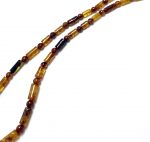 Vyriški konjako spalvos gintaro karoliai,Men's cognac color amber beads necklace