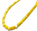 Geltono gintaro cilindrų formos karoliai,Milky amber cylinder beads necklace