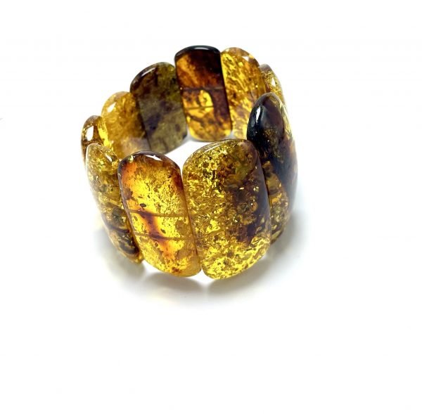 Masyvi Baltijos gintaro apyrankė, Large Baltic amber stretch bracelet