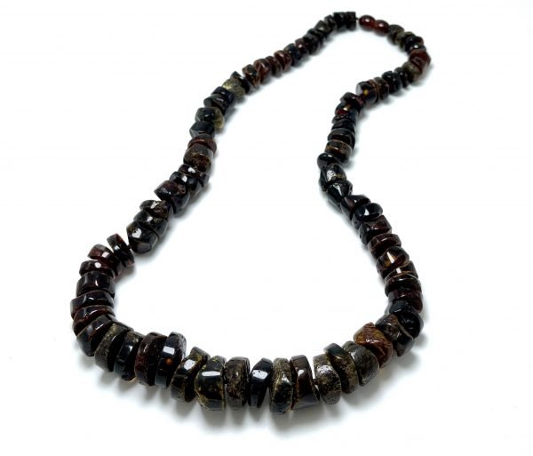 Natūralūs tamsaus gintaro karoliai,Natural dark amber necklace