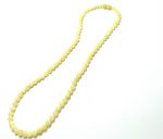 Milky amber round beads necklace 5 mm,Geltoni Baltijos gintaro rutuliukų karoliai 5 mm