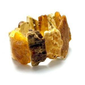 Neapdirbta balto gintaro apyrankė,Raw white amber bracelet