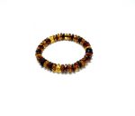 Prabangi deimantinio šlifavimo gintarinė apyrankė,Luxurious faceted amber stretch bracelet