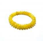 Geltono gintaro tablečių formos apyrankė,Yellow amber tablets stretch bracelet