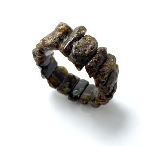 Gydomoji juodo gintaro apyrankė,Therapeutic black amber bracelet