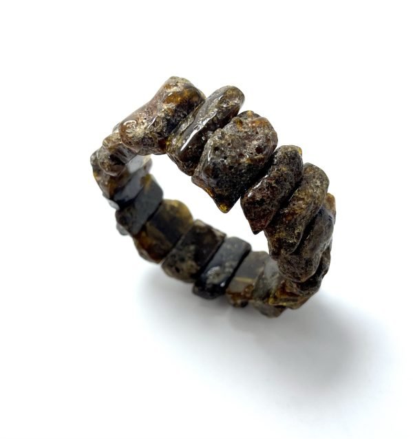 Gydomoji juodo gintaro apyrankė,Therapeutic black amber bracelet