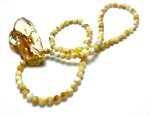 Peizažinio gintaro vėrinys su unikaliu pakabuku,Landscape amber necklace with a unique pendant