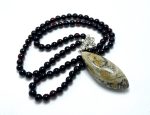 Vyšninio gintaro rutuliukų vėrinys su unikaliu pakabuku,cherry amber round beads necklace with unique pendant