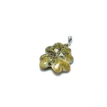 Gintarinis pakabukas keturlapis dobilas 4 cm,Amber pendant four-leaf clover 4 cm