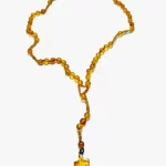 Krikščioniškas gintaro rožinis - šviesi medaus spalva,Christian amber rosary - light honey color