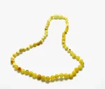 Paauglių gintaro karoliai - geltonos spalvos šaratėliai,Teenagers amber necklace - milky color beads