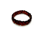 Tamsaus konjako Baltijos gintaro apyrankė "Šypsenėlė", Dark cognac Baltic amber bracelet "Smiley"