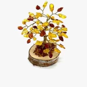 Gintarinis medis "Ąžuolas" 10 cm, Amber tree "Oak" 10 cm