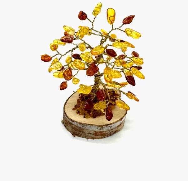 Gintarinis medis "Ąžuolas" 10 cm, Amber tree "Oak" 10 cm