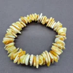 Peizažinė kamantų formos apyrankė, Landscape pattern amber chips bracelet