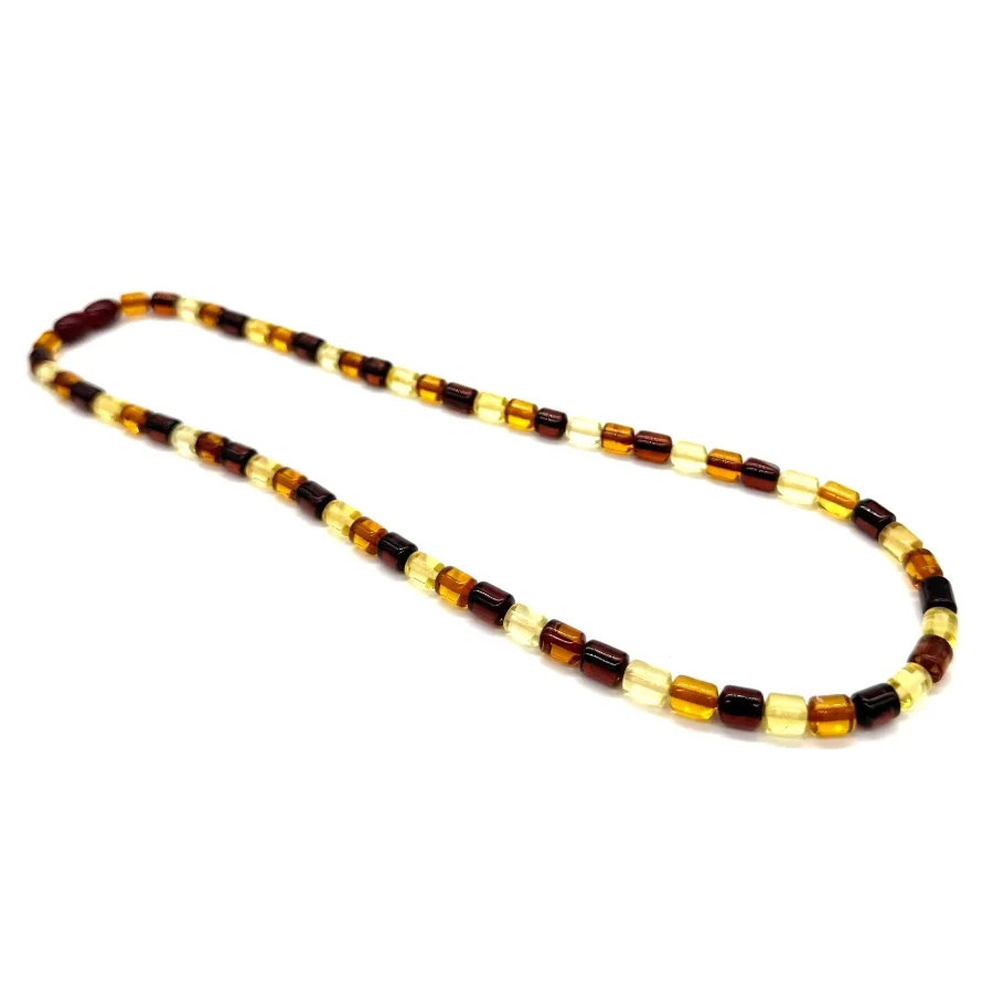 nr 1 pirma Įvairiaspalviai natūralaus gintaro karoliai, Multicolored natural amber necklace