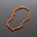 Gintaro karoliai - medaus spalvos baroko formos šaratėliai, Adult amber necklace - honey baroque beads