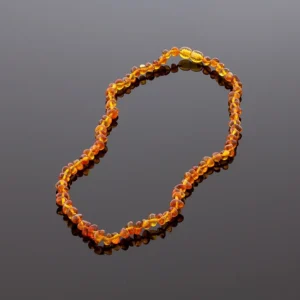 Gintaro karoliai - medaus spalvos baroko formos šaratėliai, Adult amber necklace - honey baroque beads