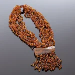 Ilgi konjako atspalvių gintaro karoliai, Long cognac amber necklace