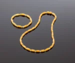Prabangūs geltono gintaro karoliai, Luxurious yellow amber necklace
