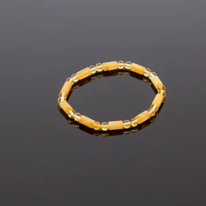 Prabangi geltona gintaro apyrankė, Luxurious yellow amber bracelet