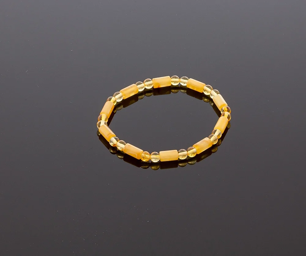 Prabangi geltona gintaro apyrankė, Luxurious yellow amber bracelet