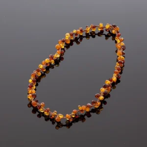 Žavingi deimantinio šlifavimo karoliai, Marvellous faceted amber necklace