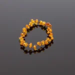 Stilinga deimantinio šlifavimo apyrankė, Stylish faceted amber bracelet