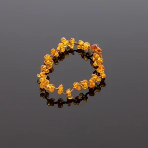 Stilinga deimantinio šlifavimo apyrankė, Stylish faceted amber bracelet