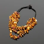 Rankomis pintas gintaro vėrinys, Hand-braided amber necklace