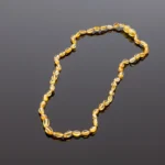 Gintaro karoliai - skaidrios slyvutės, Adult amber necklace - lemon olive beads