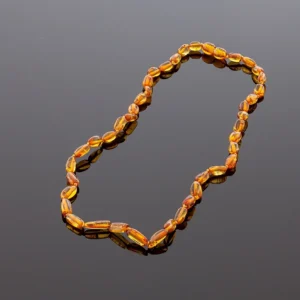 Gintaro karoliai - medaus spalvos slyvutės, Adult amber necklace - honey olive beads